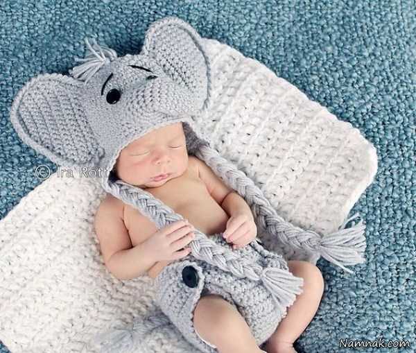 مدل کلاه بافتنی نوزاد دختر و پسر شیک