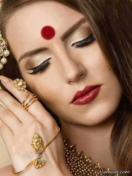جدیدترین مدل آرایش صورت به سبک هندی + تصاویر