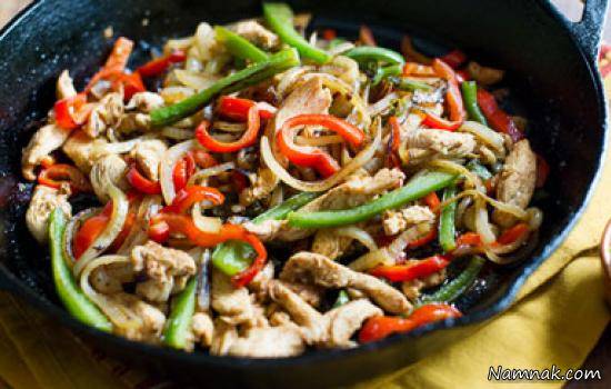 خوراک مرغ | طرز تهیه خوراک مرغ و سبزیجات