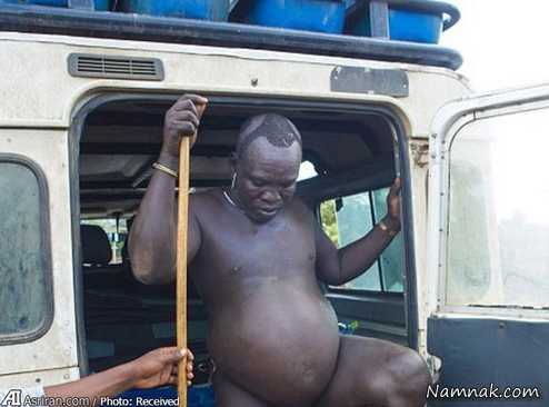 مسابقه عجیب چاق ترین مرد قبیله! + تصاویر