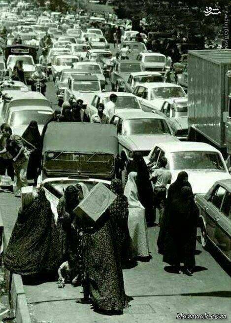 ترافیک سنگین تهران در 40 سال پیش + عکس