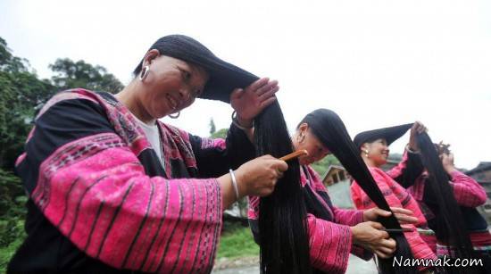 بلندترین موی سر جهان را زنان این روستا دارند + تصاویر