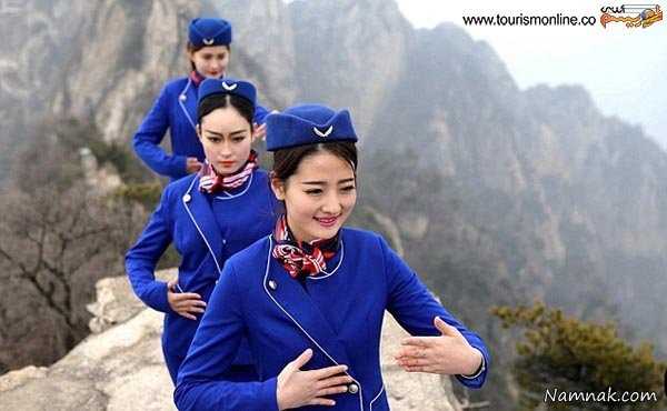 آموزش عجیب و نفس گیر به زنان کادر پرواز در چین! + تصاویر