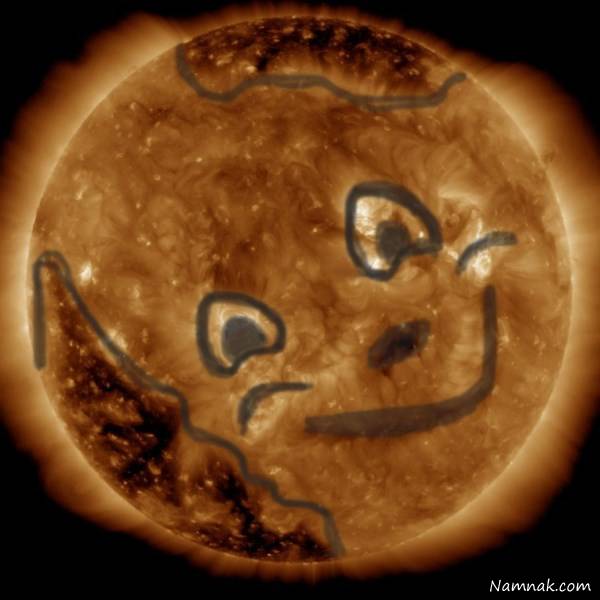 لبخند خورشید , ناسا عکس خنده خورشید را ثبت کرد