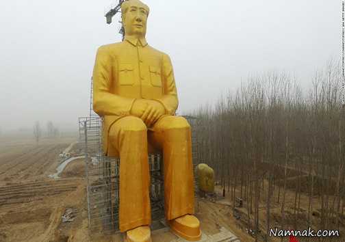 تخریب مجسمه غول پیکر 3 میلیون دلاری در چین + تصاویر