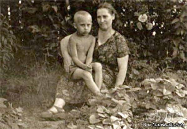 کودکی ولادیمیر پوتین در آغوش مادرش + عکس