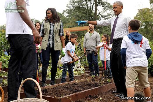 وقتی اوباما و همسرش کشاورز می شوند! + تصاویر