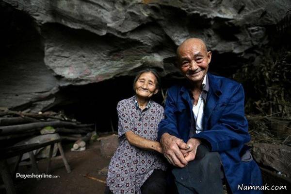 زندگی 54 ساله زوج چینی در غار + تصاویر