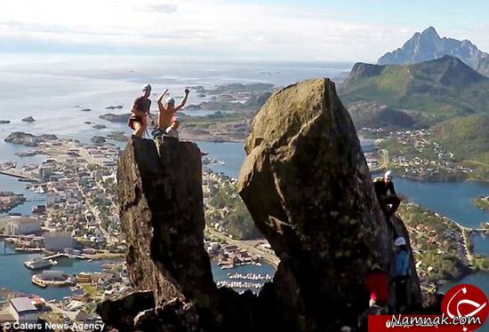 پرش باورنکردنی پسر 18 ساله از روی صخره ها! + تصاویر