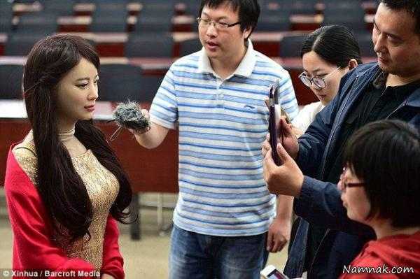 شبیه ترین ربات زن به انسان در چین + تصاویر