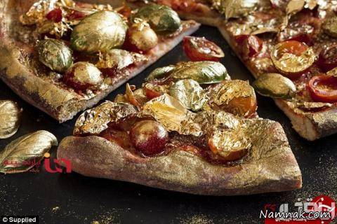 پخت پیتزا با طلای 24 عیار ! + تصاویر