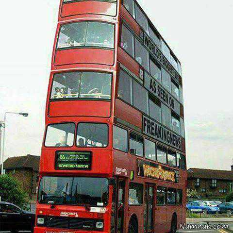 عکس جالب از اتوبوس 5 طبقه!