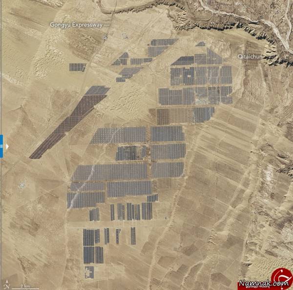 بزرگترین مزرعه خورشیدی جهان از نگاه ناسا + تصاویر