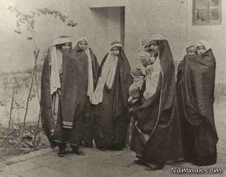 نحوه پوشش زنان قاجار + عکس
