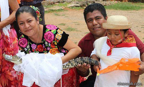 رسم عجیب ازدواج با تمساح در مکزیک! + تصاویر
