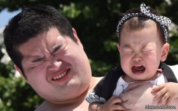 مسابقه عجیب گریه کردن نوزاد در ژاپن + تصاویر
