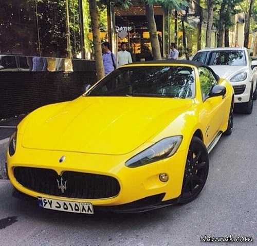 خودرو “مازراتی” زرد در تهران + تصاویر