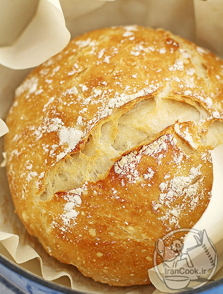 طرز تهیه نان آلمانی بدون ورز دادن - پخت نان بدون ورز دادن - نان خانگی آسان و خوشمزه | ایران کوک