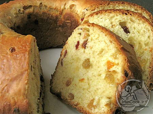 طرز تهیه نان ایتالیایی پنه تون- نان شیرین کشمشی مخصوص کریسمس| ایران کوک