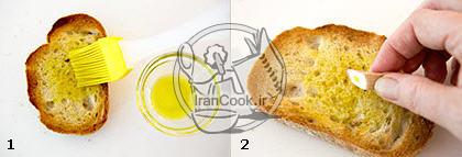 نان سیر - طرز تهیه نان سیر تست شده با روغن زیتون | ایران کوک