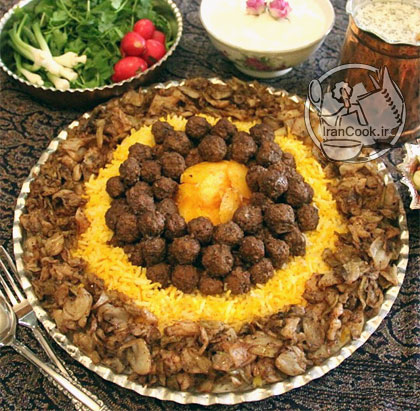 کلم پلو - طرز تهیه کلم پلو شیرازی با گوشت قلقلی | ایران کوک