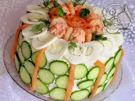 کیک مرغ - طرز تهیه کیک مرغ و سبزیجات مخلوط | ایران کوک