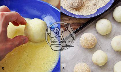 سیب زمینی سوخاری - طرز تهیه توپ های سیب زمینی سوخاری شکم پر | ایران کوک