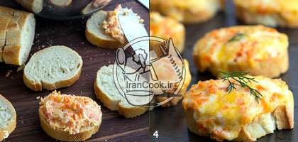 بروشتا ایتالیایی - طرز تهیه بروسکتای هویج و پنیر | ایران کوک
