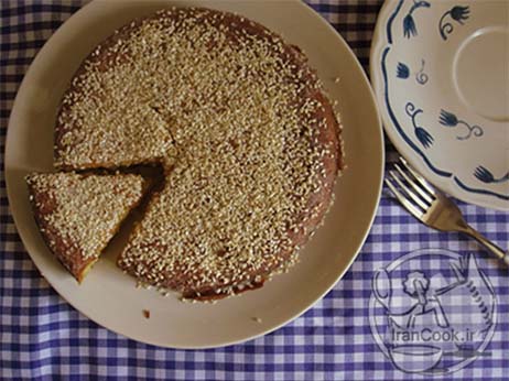 طرز تهیه کیک کنجدی با ماست | کیک مقوی و آسان | ایران کوک