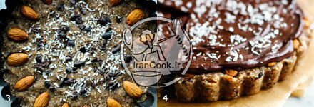 کیک دسر - کیک دسر نارگیل و بادام شکلاتی | ایران کوک