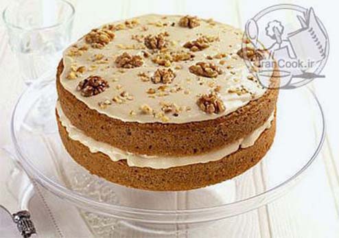 کیک گردو - طرز تهیه کیک گردویی خامه ای | ایران کوک