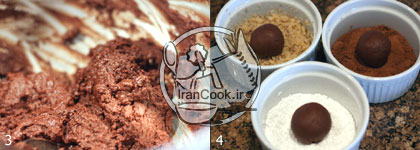 ترافل - طرز تهیه شیرینی ترافل شکلاتی | ایران کوک