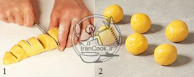 شیرینی توپی - شیرینی توپی دو رنگ ژله ای | ایران کوک