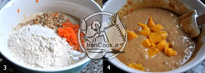 کیک مخلوط - طرز تهیه کیک گردو و هویج و انبه | ایران کوک