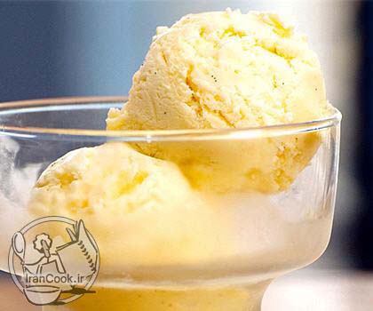 بستنی وانیلی - طرز تهیه بستنی وانیلی زعفرانی | ایران کوک