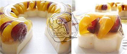 ژله بستنی - طرز تهیه ژله بستنی میوه ای دو رنگ | ایران کوک