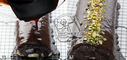 شیرینی رولت - طرز تهیه شیرینی رولت خشخاش با سس شکلاتی | ایران کوک