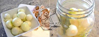 ترشی پیاز - طرز تهیه ترشی پیاز سفید خانگی | ایران کوک