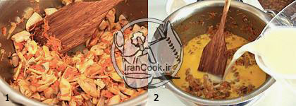 سوپ قارچ - سوپ قارچ و هویج با سس شیر | ایران کوک