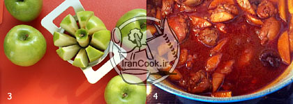خورشت آلو - خورش سیب و آلو قیسی با گوشت | ایران کوک