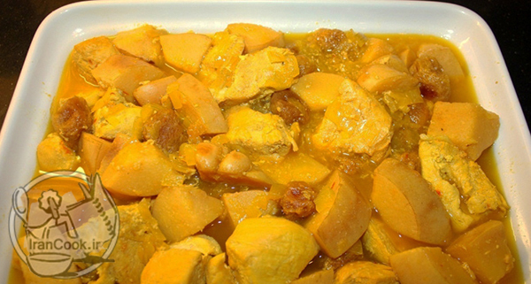 خورش به آلو با مرغ | طرز تهیه خورش خوشمزه فصل پاییز| ایران کوک