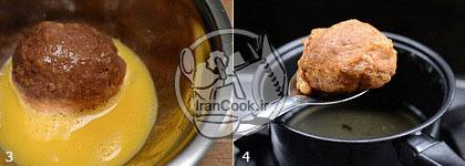 کوفته تخم مرغ - طرز تهیه کوفته تخم مرغ و سوسیس | ایران کوک