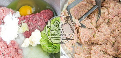 کتلت - طرز تهیه کتلت گوشت و مرغ شکم پر با قارچ | ایران کوک