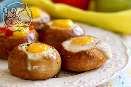 نان شکم پر - نان شکم پر کالباس و تخم مرغ | ایران کوک