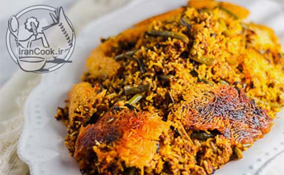 لوبیا پلو با گوشت چرخ کرده | ایران کوک