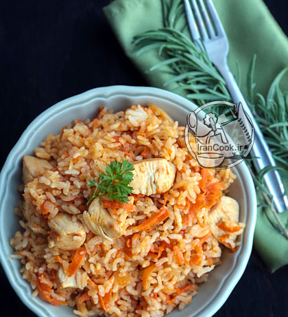 هویج پلو - طرز تهیه هویج پلو با مرغ | ایران کوک