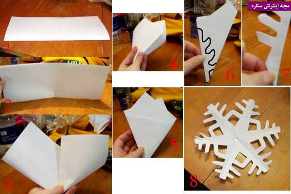 	آموزش الگوی دانه برف کاغذی (ویژه تزیینات کریسمس) | وب 