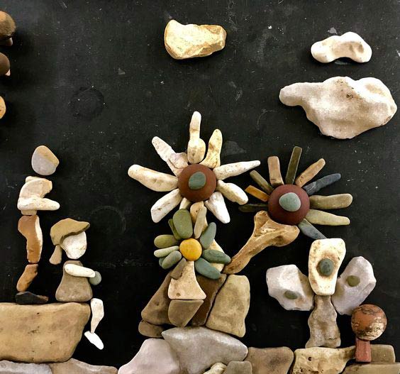 	ساخت تابلو سنگ های حیرت انگیز با سنگ های معمولی | وب 