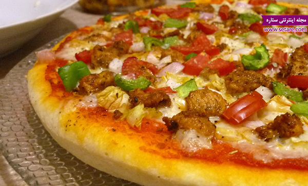 	طرز تهیه پیتزا با ماهیتابه (پیتزا گوشت و قارچ تابه ای) | وب 