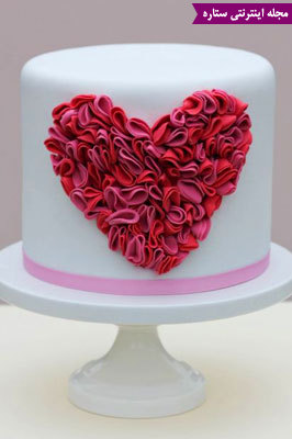 	کلکسیونی زیبا از انواع مدل کیک ولنتاین | وب 